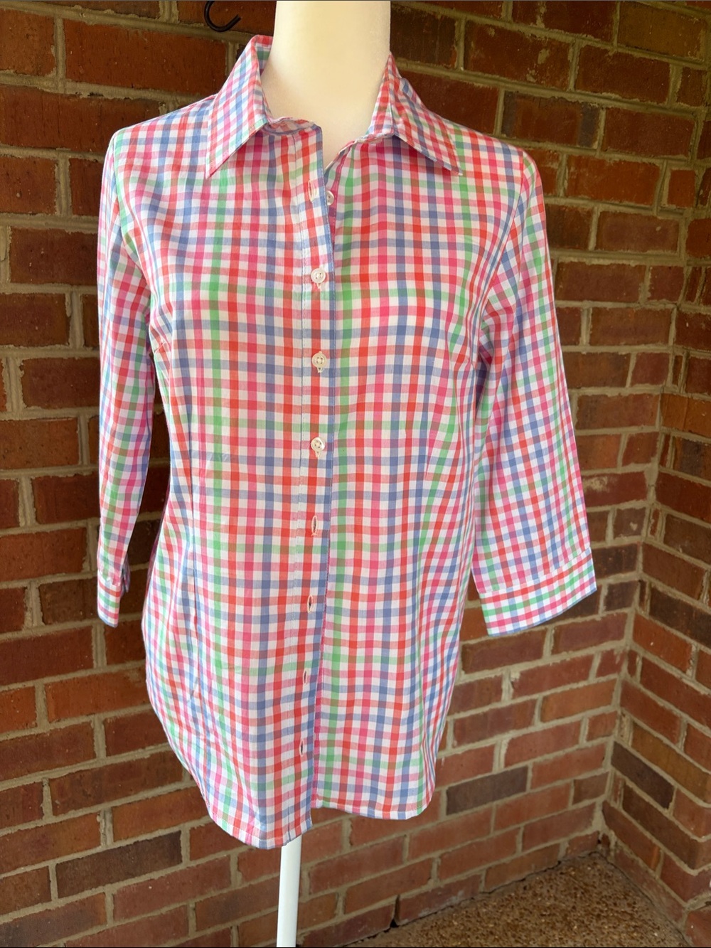 Multicolor Plaid Button-Up Shirt